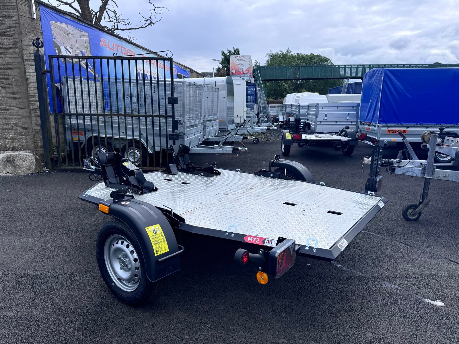 Lorries new motorcycle trailer two bike trailer folding 750kg - Image 2