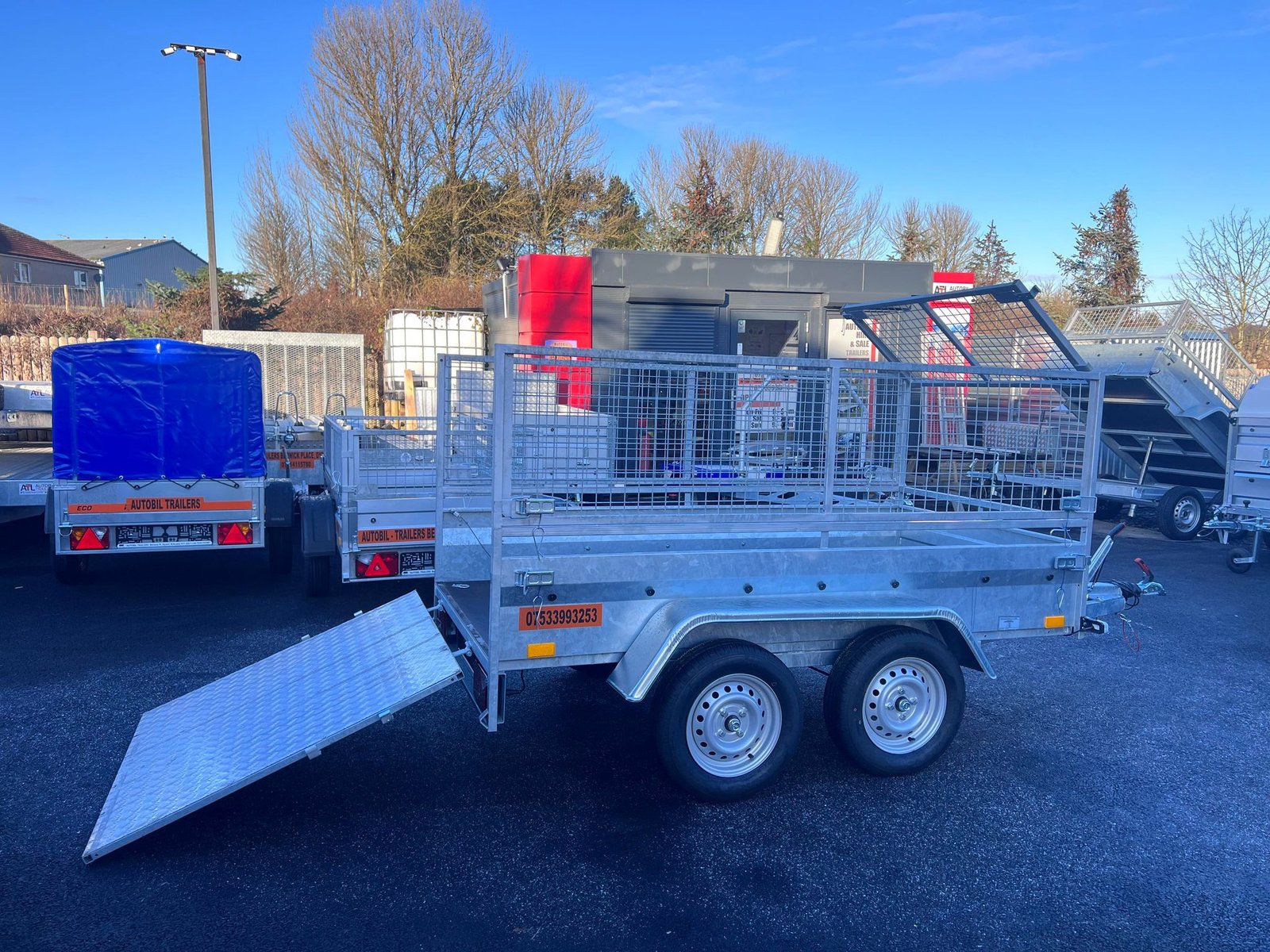 BC1325 TWIN AXLE MASTER NIEWIADOW TRAILER WITH 60CM MESH AND RAMP 1300KG - Image 4