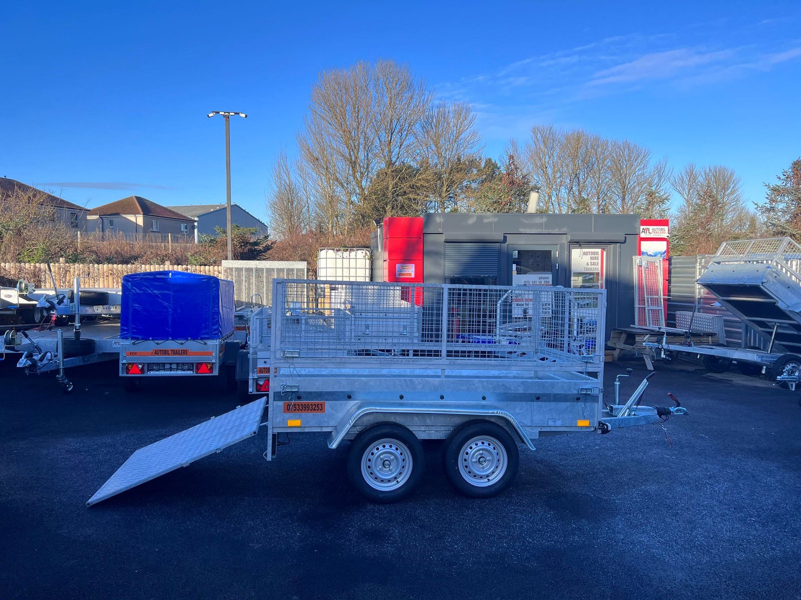 BC1325 TWIN AXLE MASTER NIEWIADOW TRAILER WITH 60CM MESH AND RAMP 1300KG