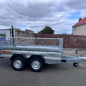 Zaslaw 265TH twin axle trailer braked trailer with 40cm mesh 2000KG
