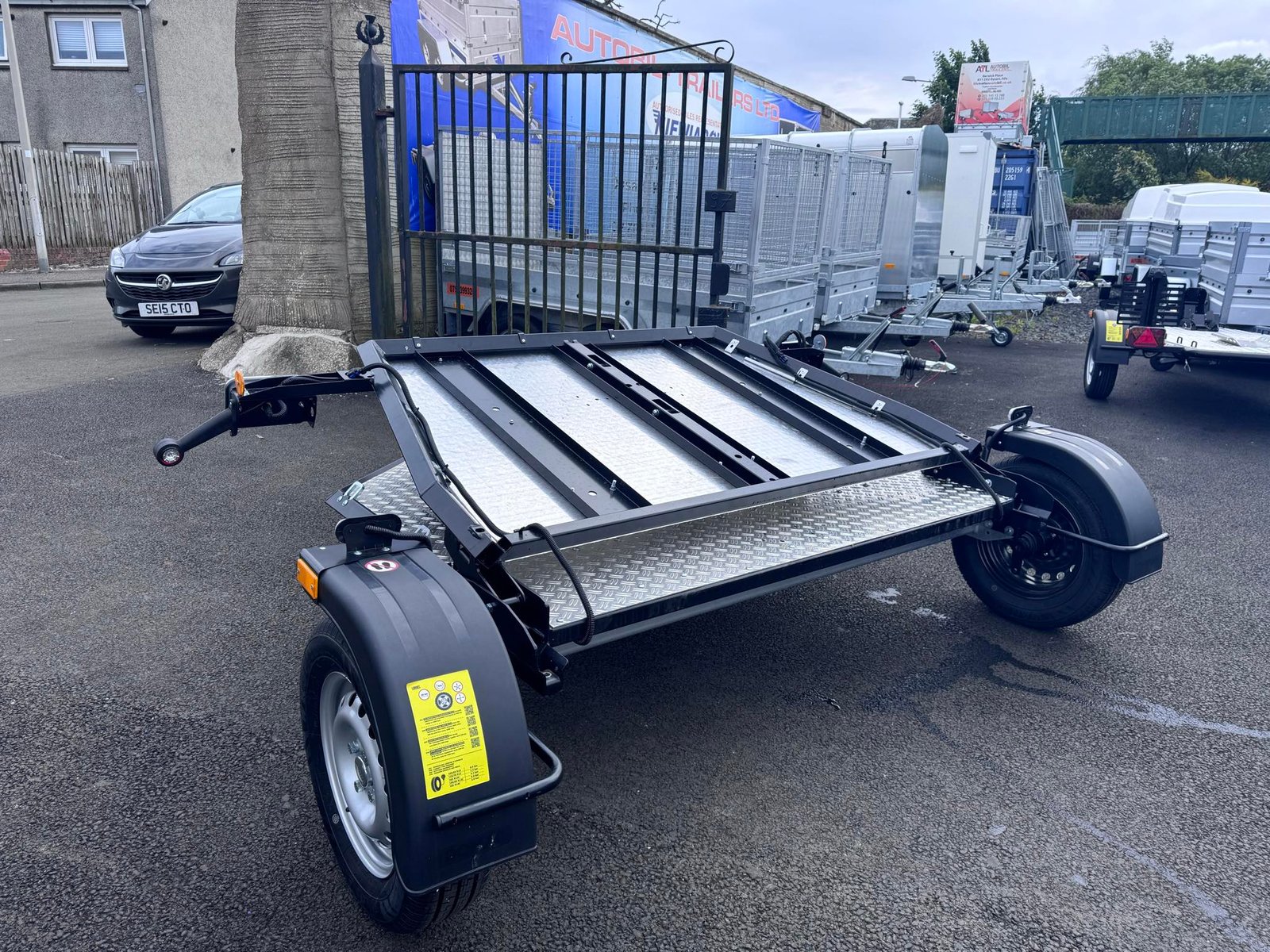 Lorries new motorcycle trailer two bike trailer folding 750kg - Image 8