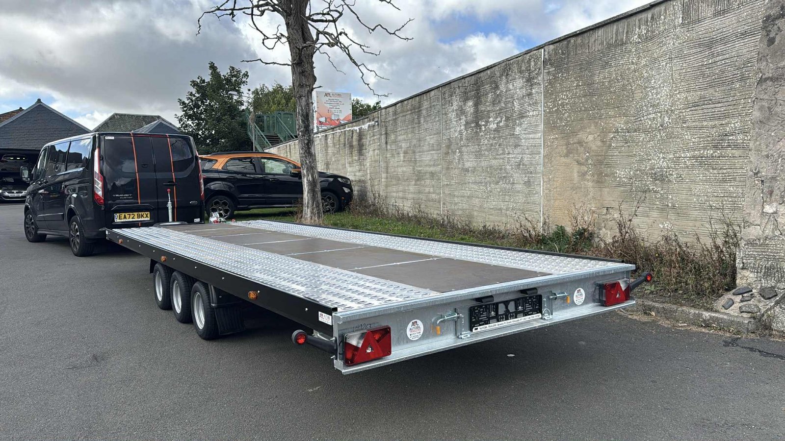 BRAND NEW 5.5M x 2.1M TRI AXLE MARS CAR TRANSPORTER FLATBED TRAILER – 3500KG - Image 5
