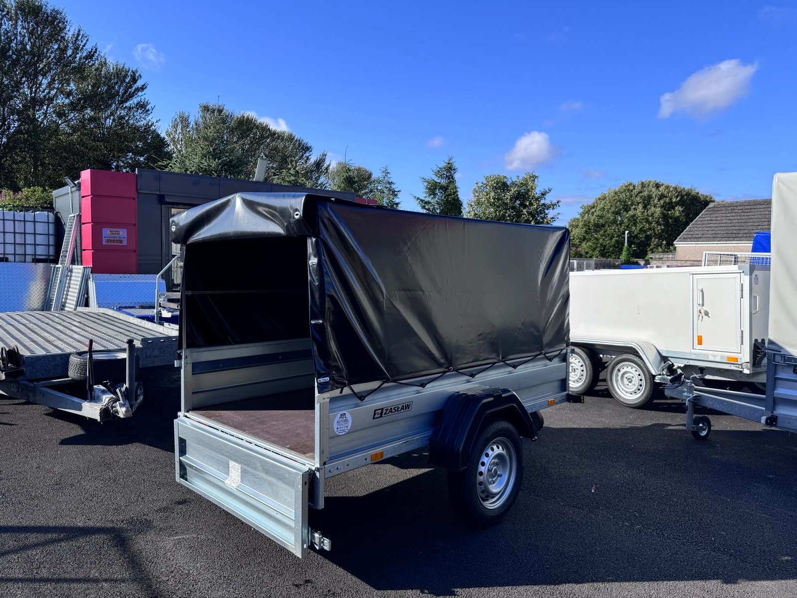 Zaslaw 205su (7ftx4ft) single axle tipping trailer with frame and cover - Image 8