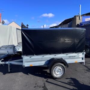Zaslaw 205su (7ftx4ft) single axle tipping trailer with frame and cover