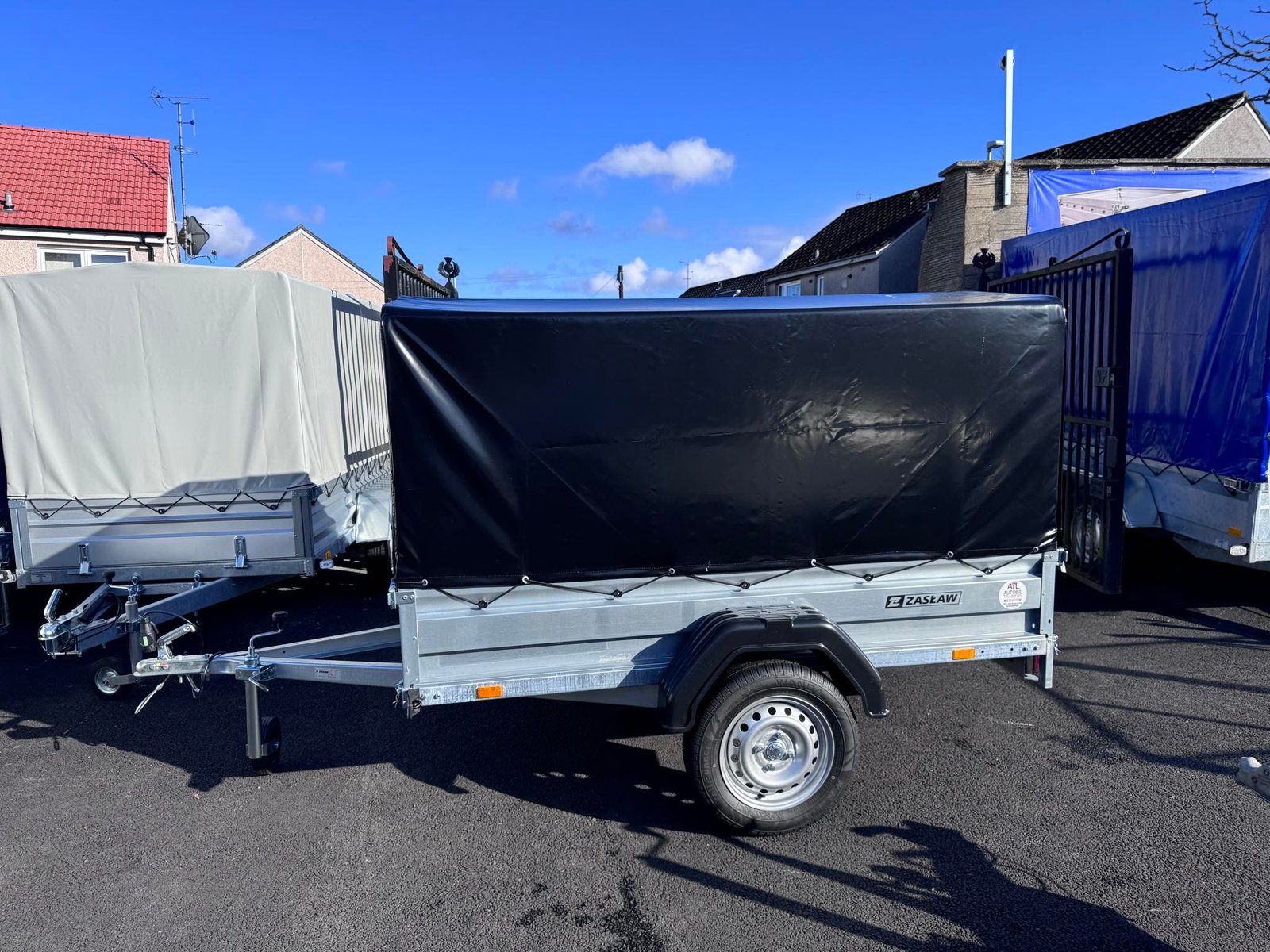 Zaslaw 205su (7ftx4ft) single axle tipping trailer with frame and cover