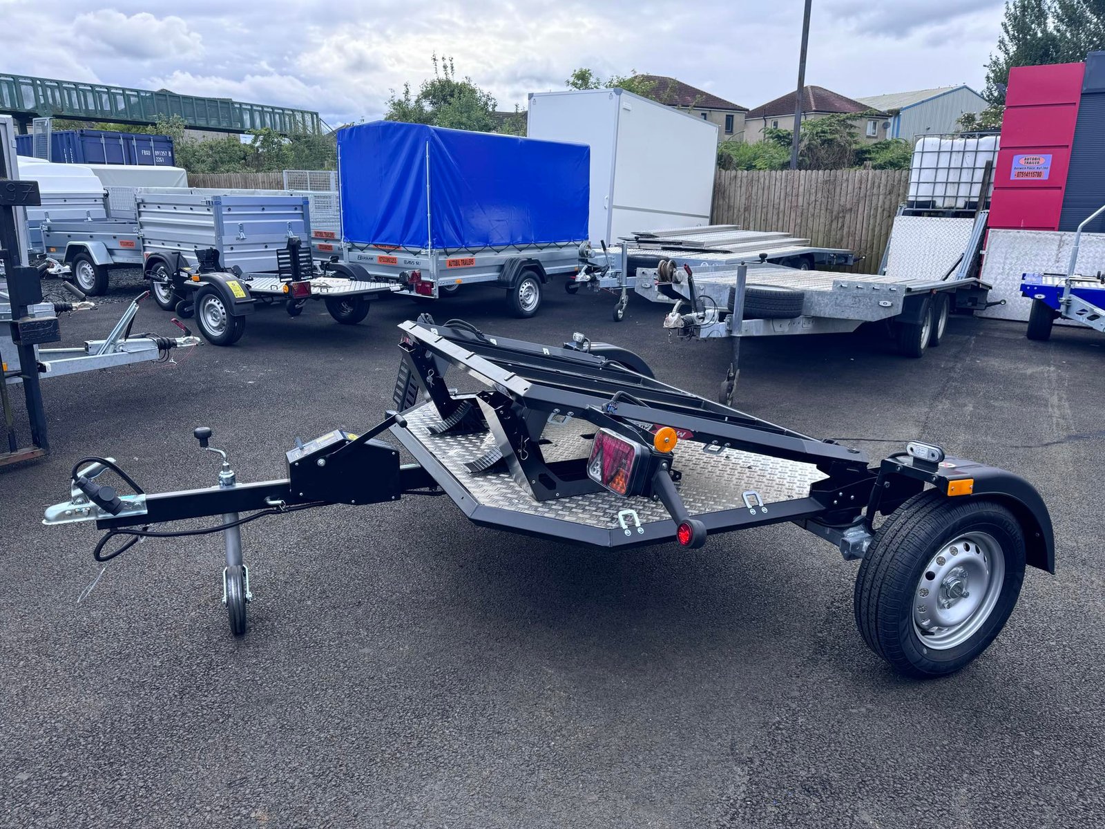Lorries new motorcycle trailer two bike trailer folding 750kg - Image 15