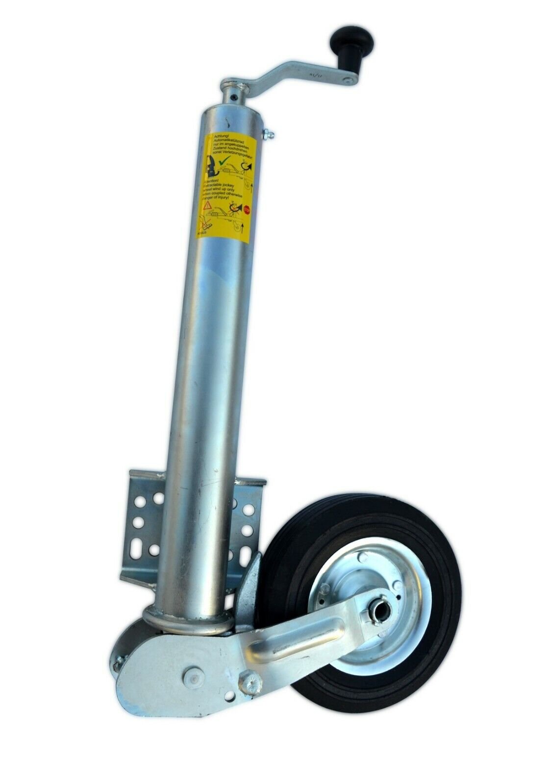 HEAVY DUTY AUTOMATIC FOLDING JOCKEY WHEEL WITH BRACKET