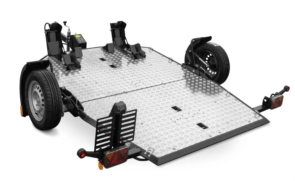 Lorries new motorcycle trailer two bike trailer folding 750kg - Image 23