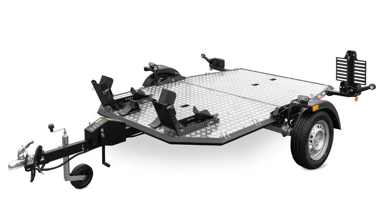 Lorries new motorcycle trailer two bike trailer folding 750kg - Image 29